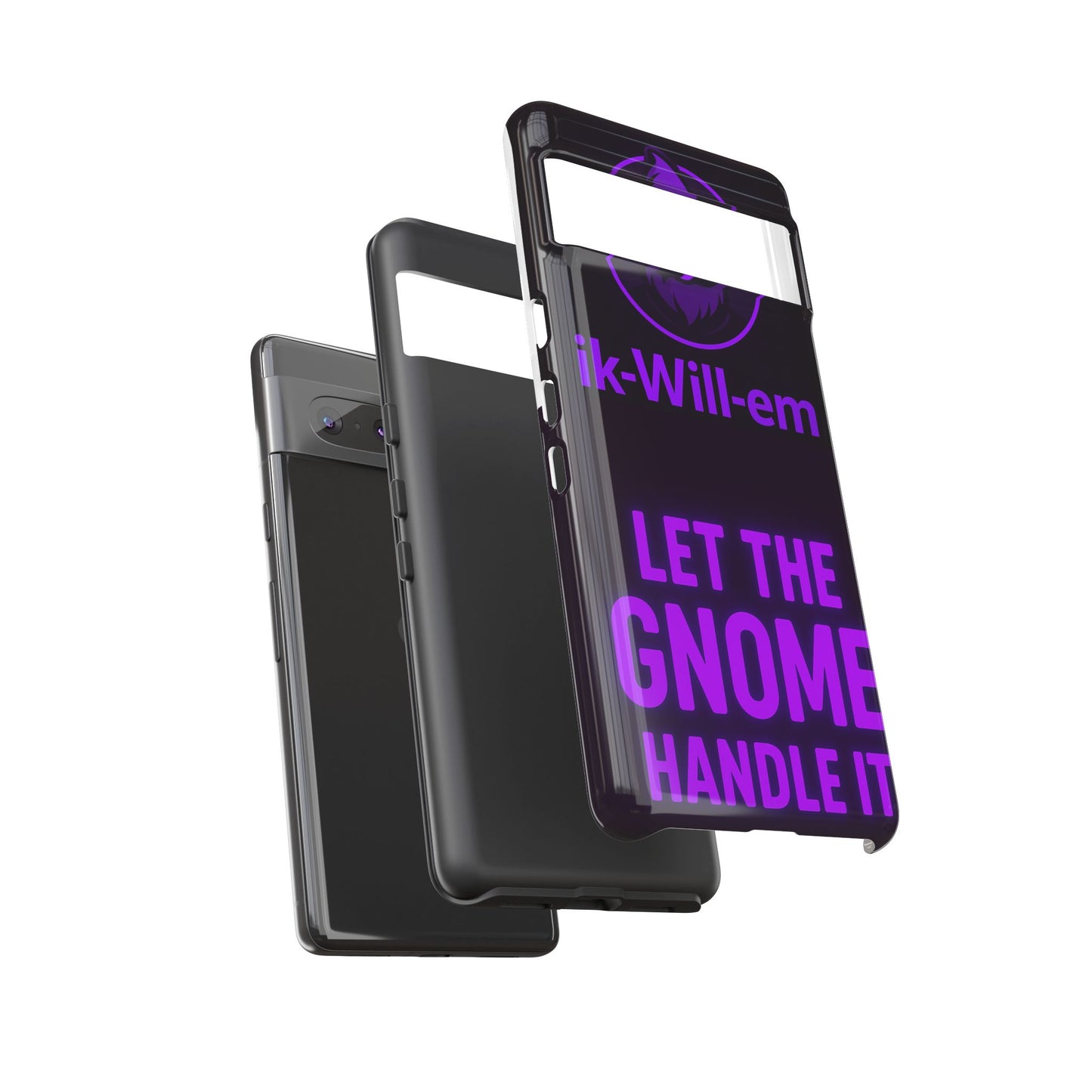 Phone Case — "Let the Gnome Handle It" Purple Neon Gnome Protective Case