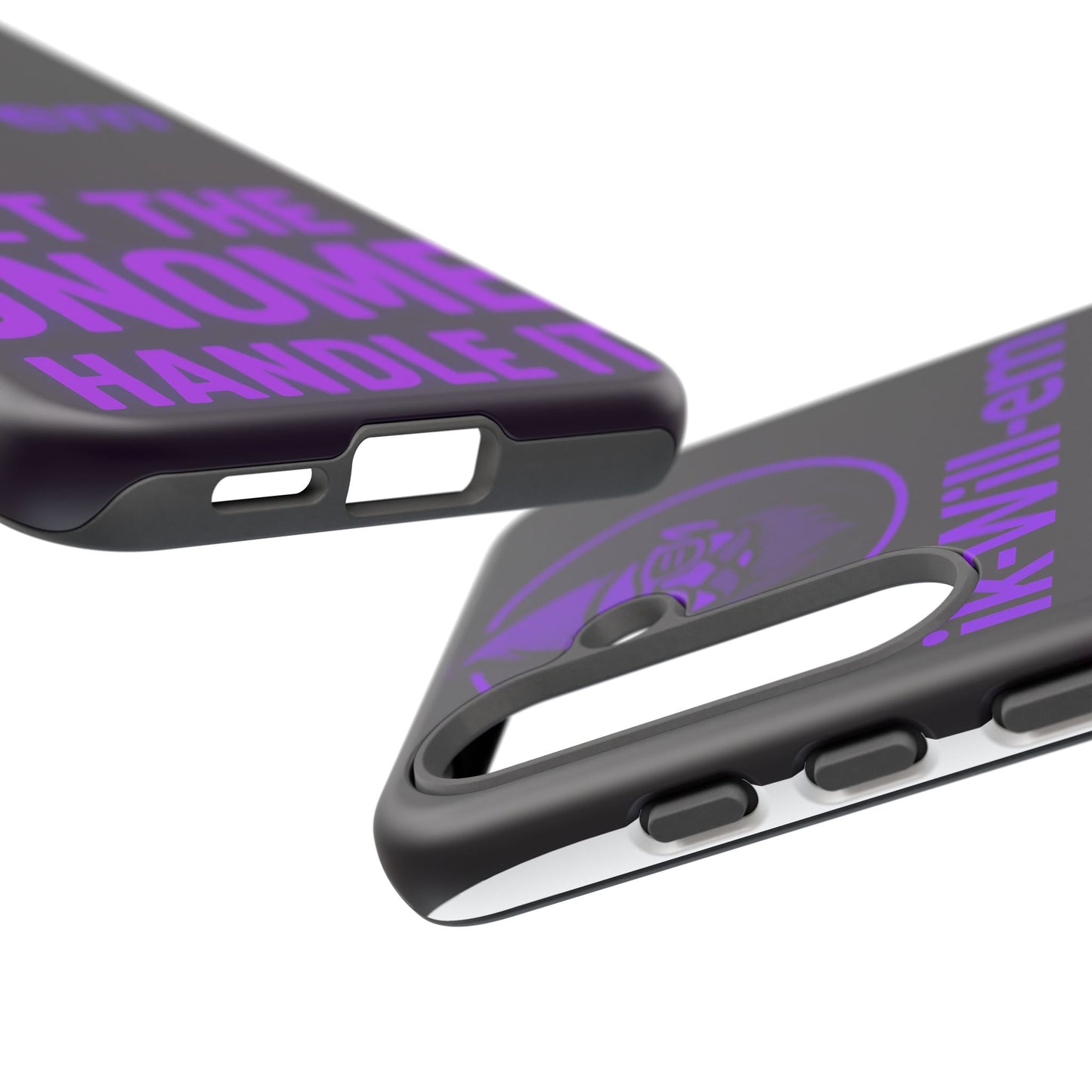 Phone Case — "Let the Gnome Handle It" Purple Neon Gnome Protective Case