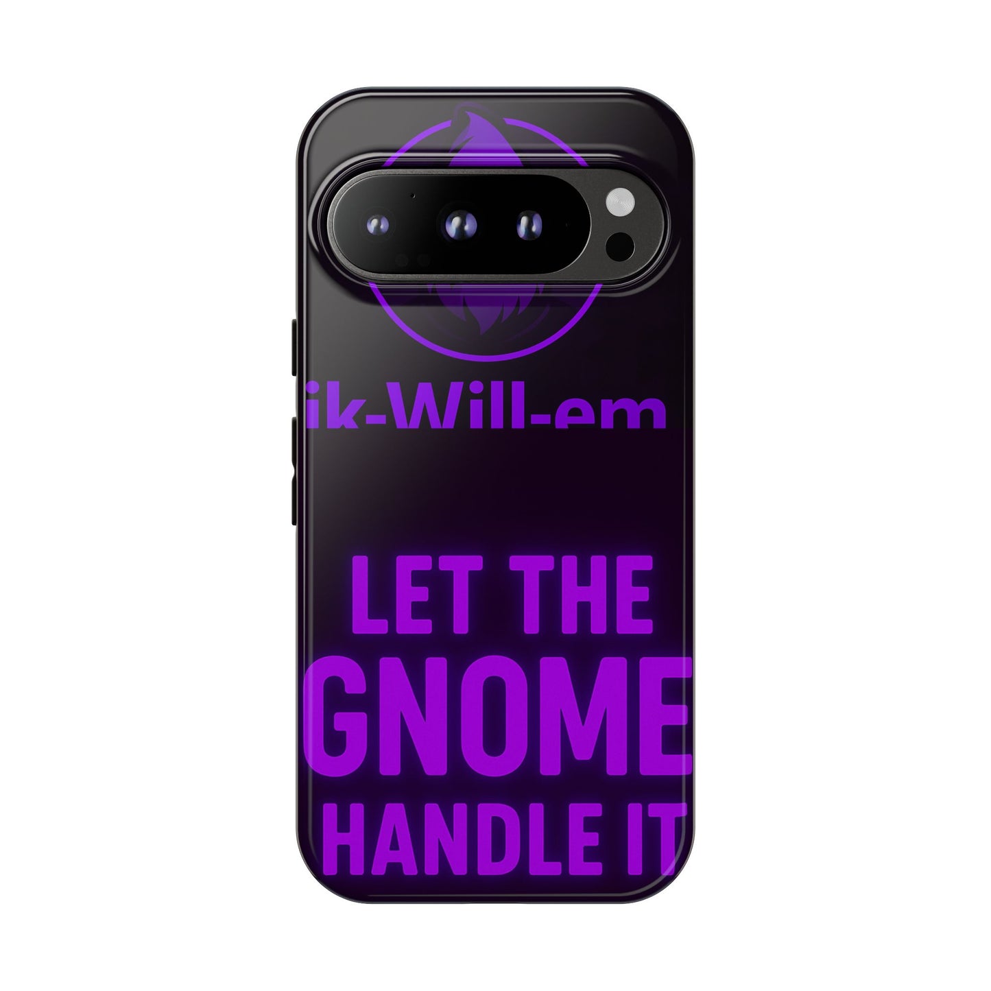 Phone Case — "Let the Gnome Handle It" Purple Neon Gnome Protective Case