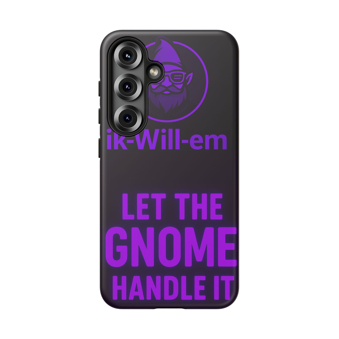 Phone Case — "Let the Gnome Handle It" Purple Neon Gnome Protective Case