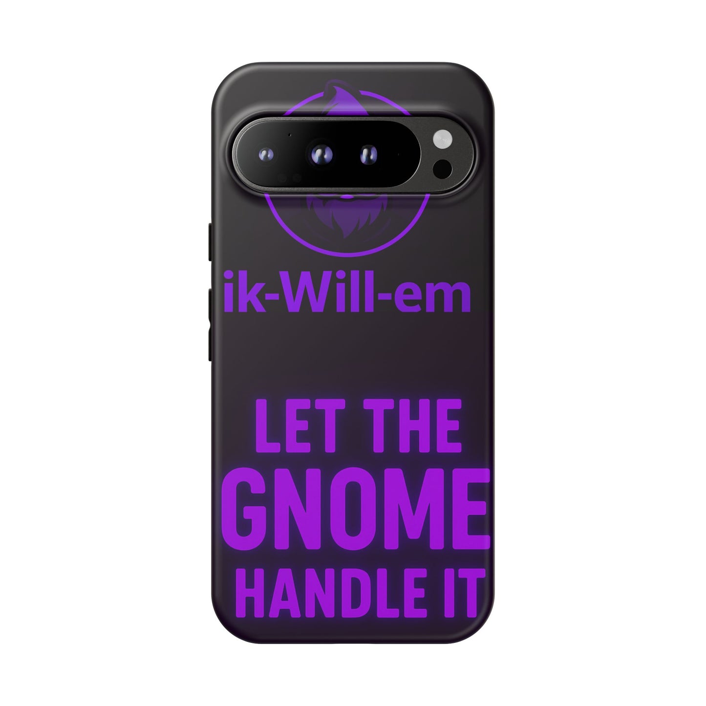 Phone Case — "Let the Gnome Handle It" Purple Neon Gnome Protective Case