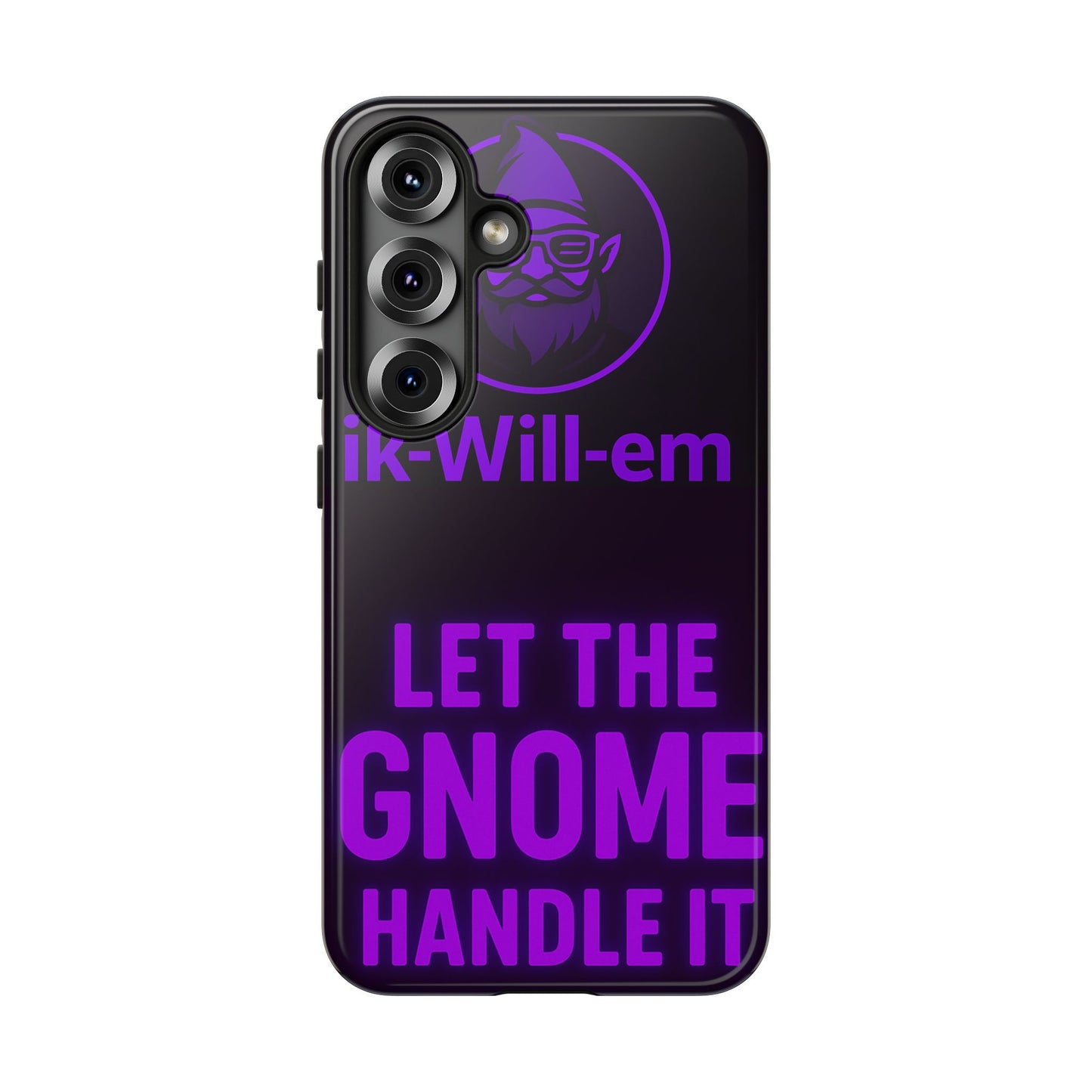 Phone Case — "Let the Gnome Handle It" Purple Neon Gnome Protective Case