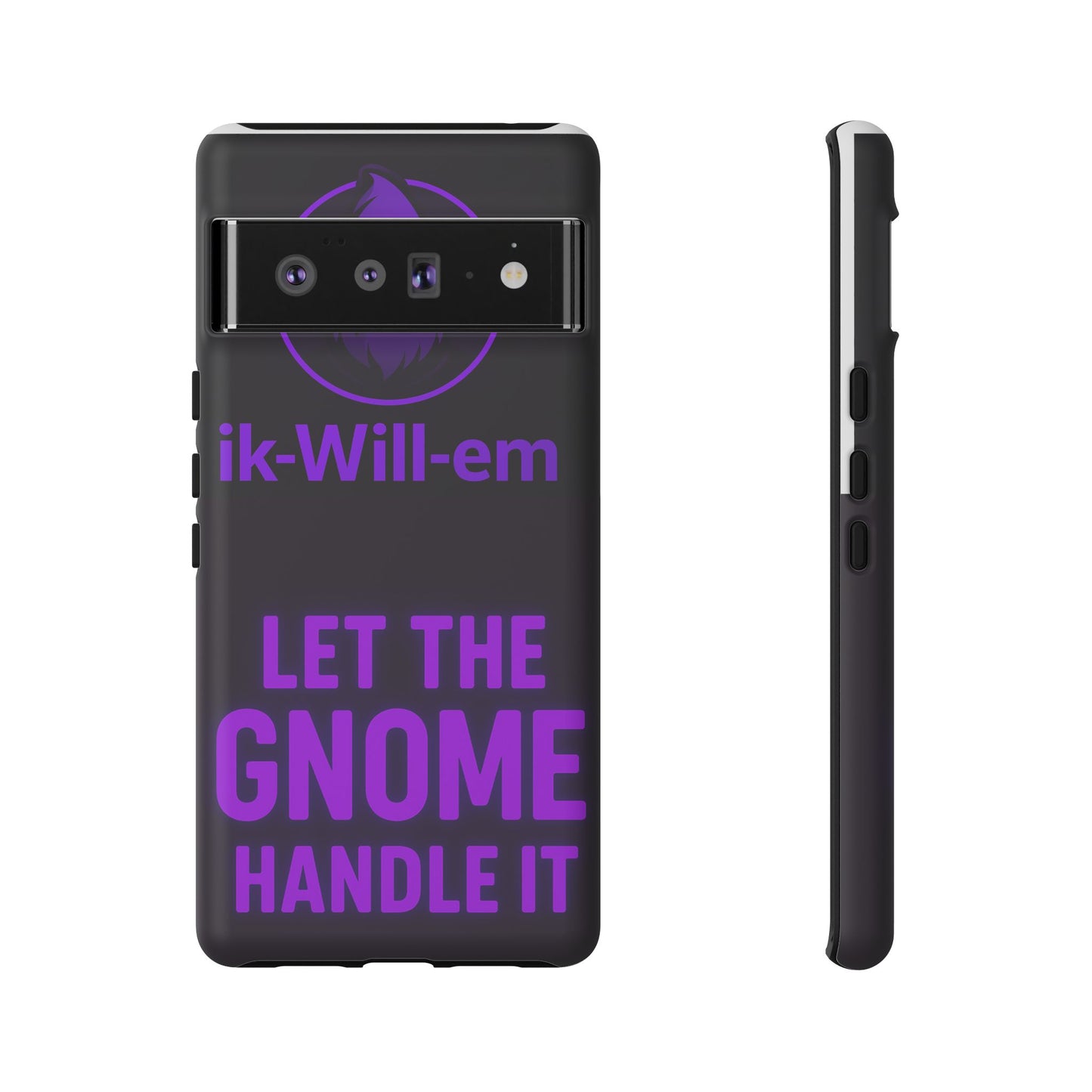 Phone Case — "Let the Gnome Handle It" Purple Neon Gnome Protective Case