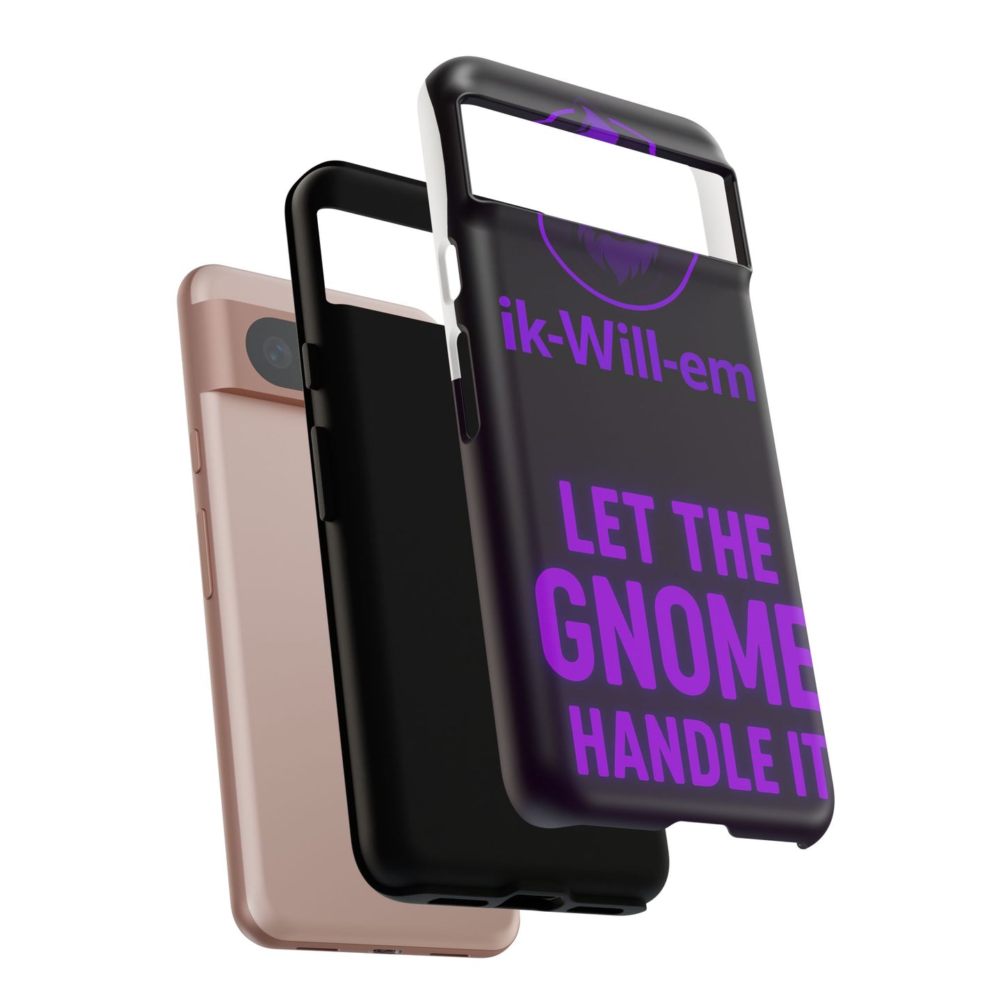Phone Case — "Let the Gnome Handle It" Purple Neon Gnome Protective Case