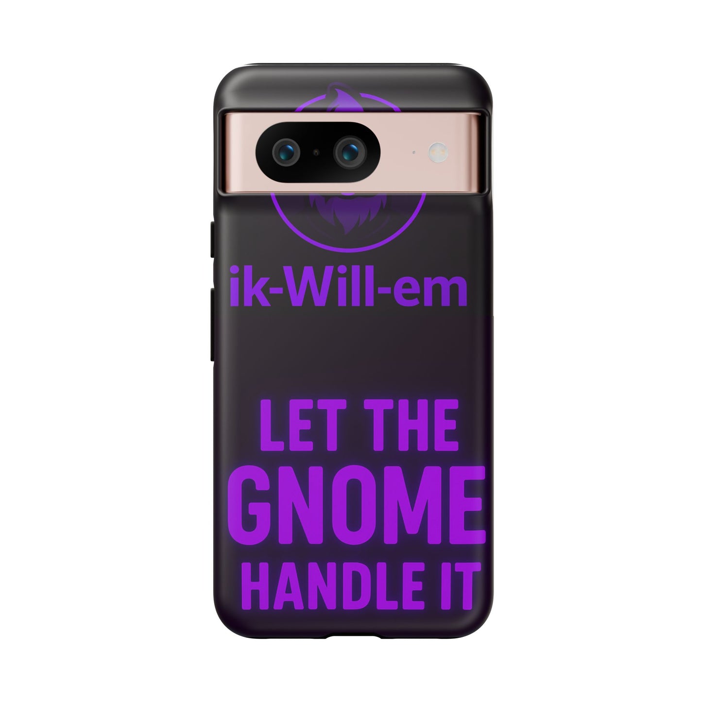 Phone Case — "Let the Gnome Handle It" Purple Neon Gnome Protective Case