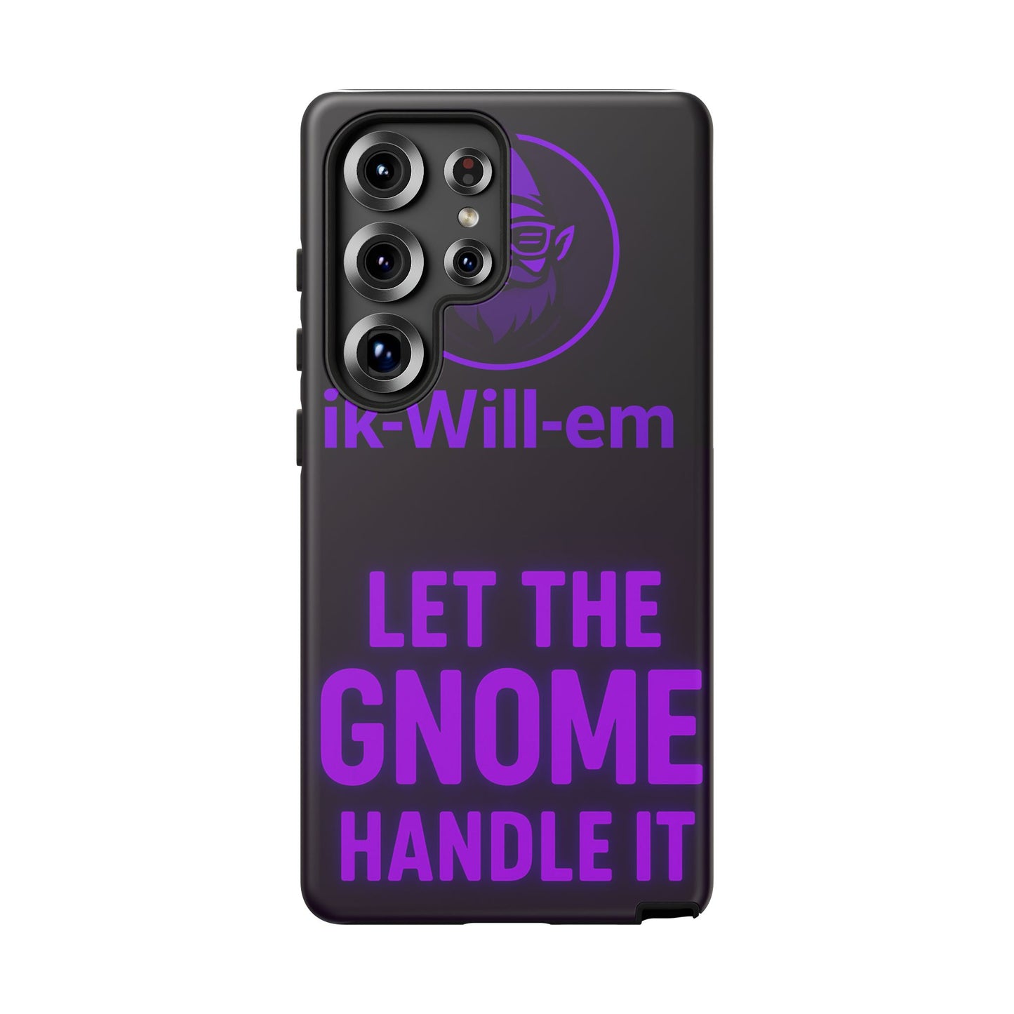 Phone Case — "Let the Gnome Handle It" Purple Neon Gnome Protective Case