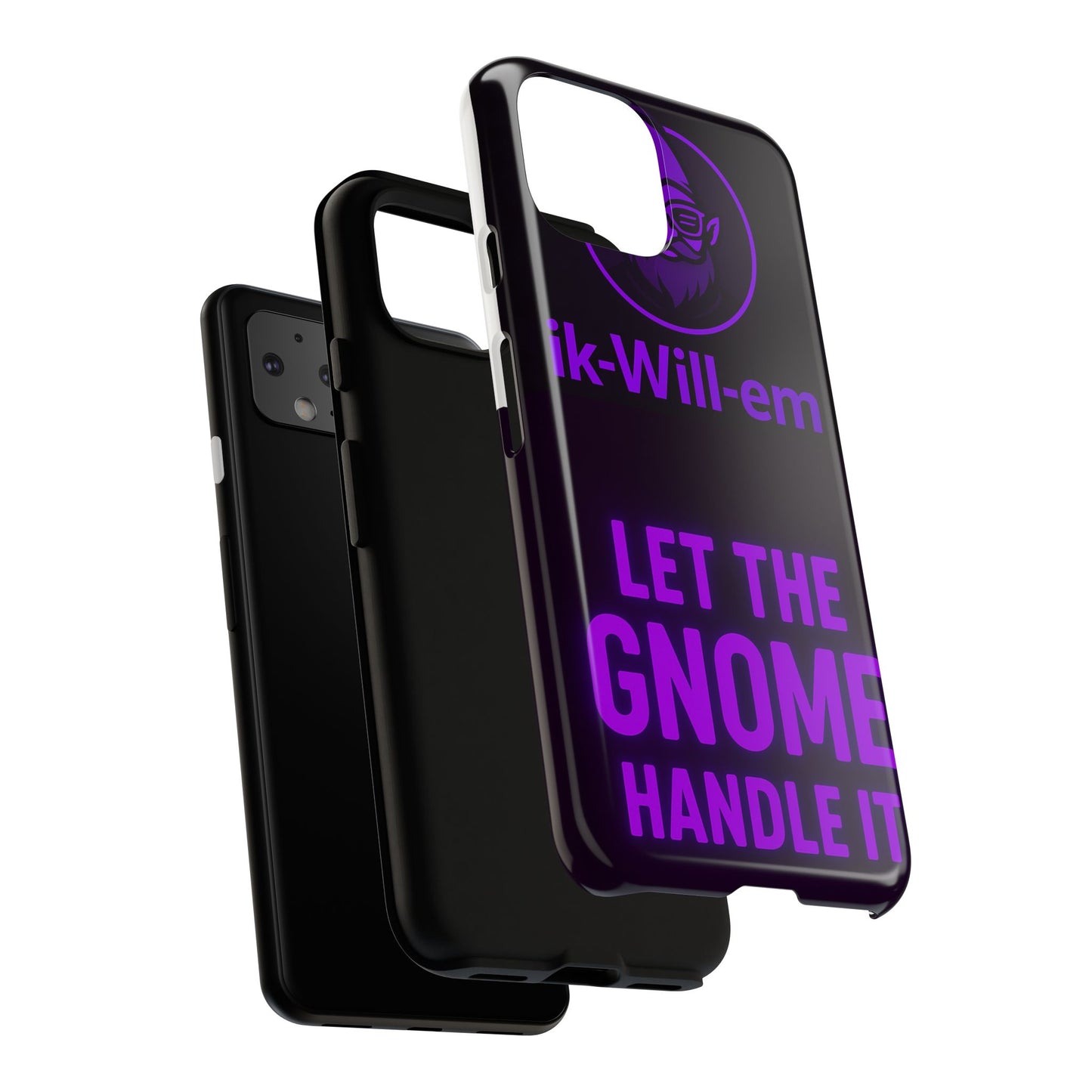Phone Case — "Let the Gnome Handle It" Purple Neon Gnome Protective Case