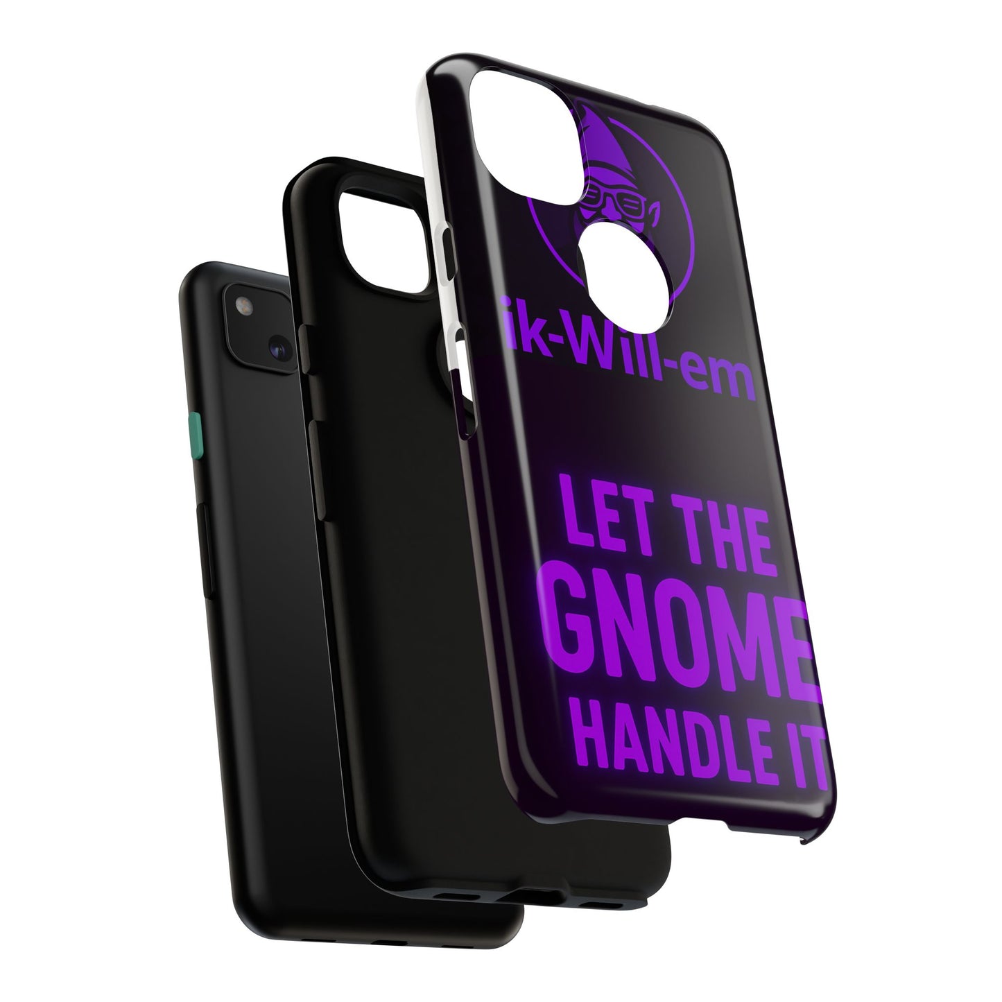 Phone Case — "Let the Gnome Handle It" Purple Neon Gnome Protective Case