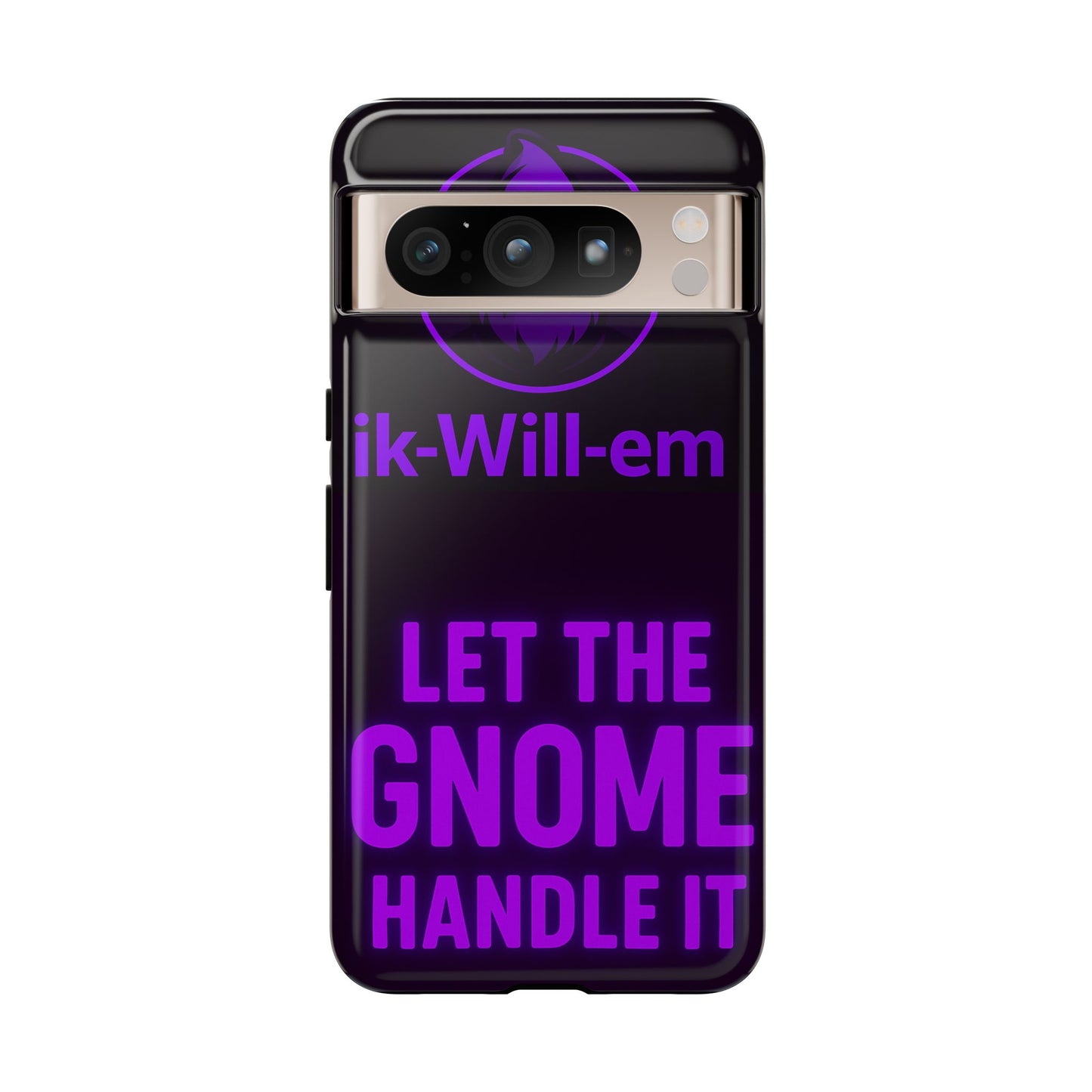 Phone Case — "Let the Gnome Handle It" Purple Neon Gnome Protective Case