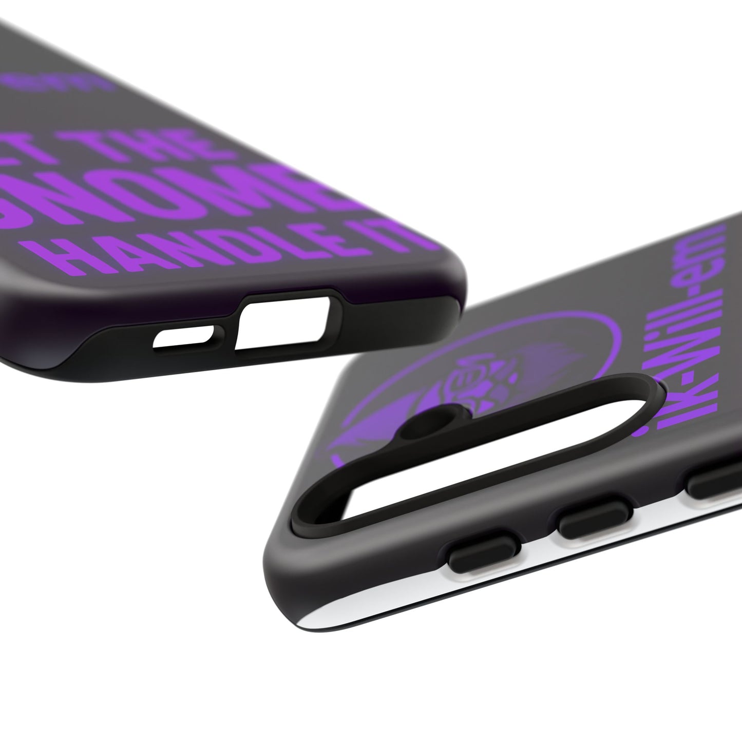 Phone Case — "Let the Gnome Handle It" Purple Neon Gnome Protective Case