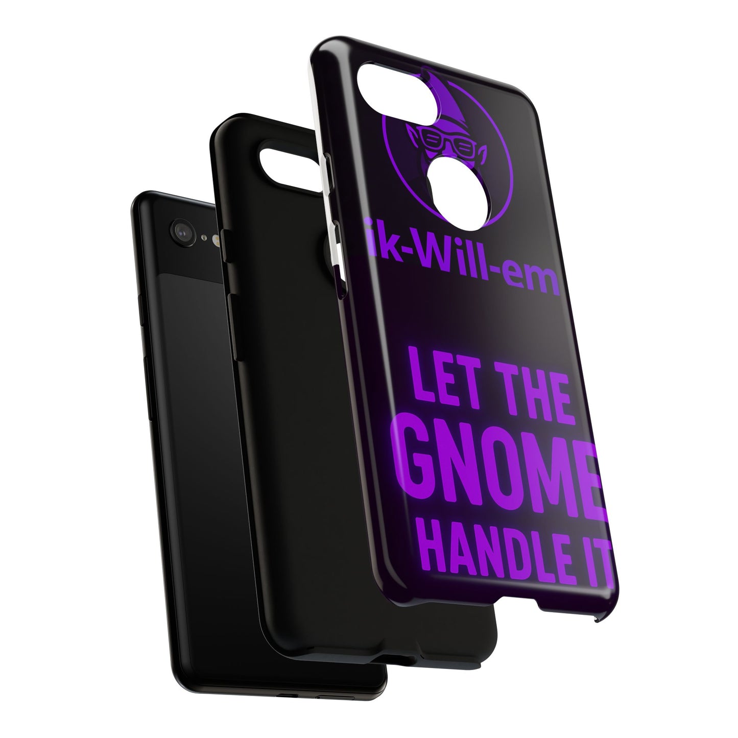 Phone Case — "Let the Gnome Handle It" Purple Neon Gnome Protective Case