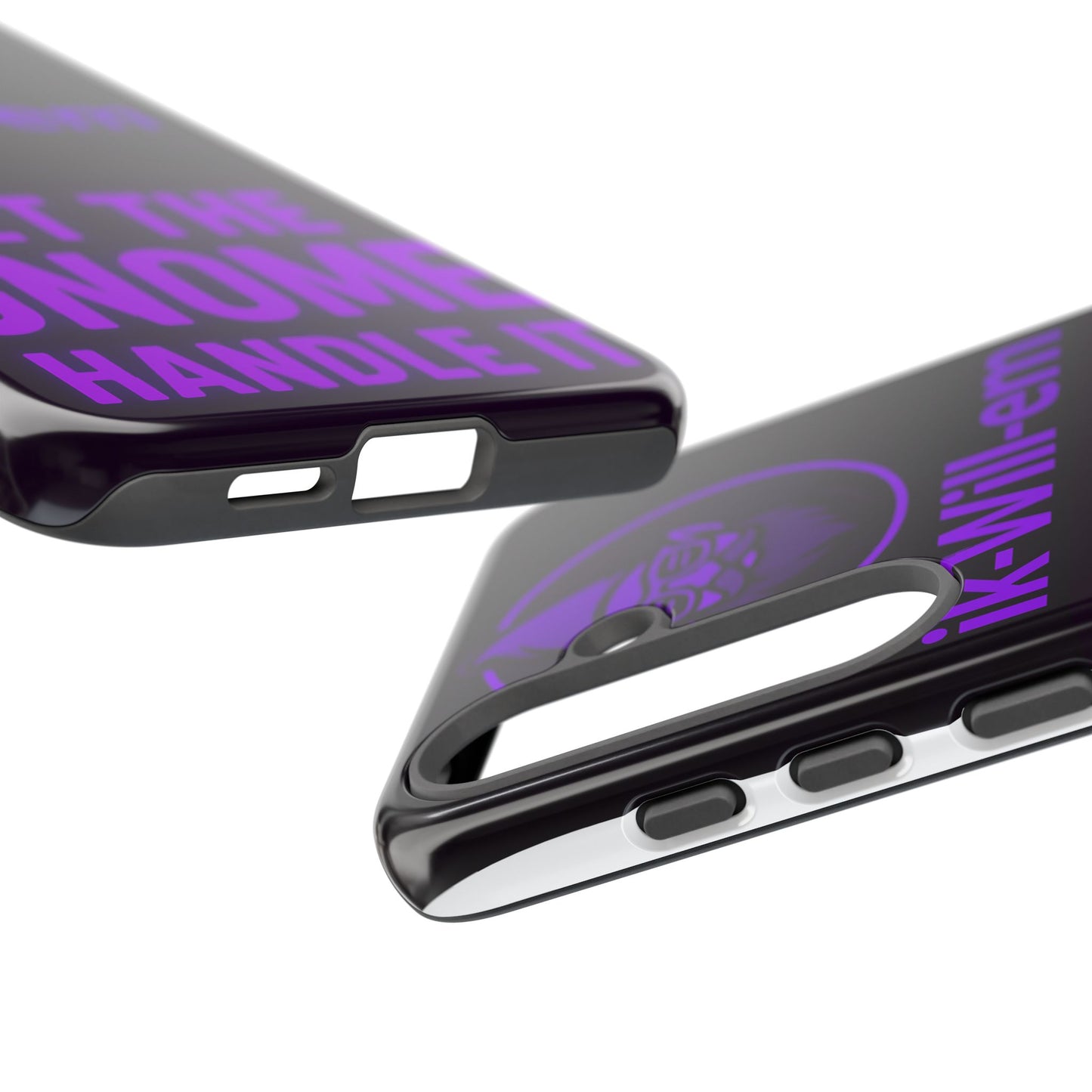 Phone Case — "Let the Gnome Handle It" Purple Neon Gnome Protective Case
