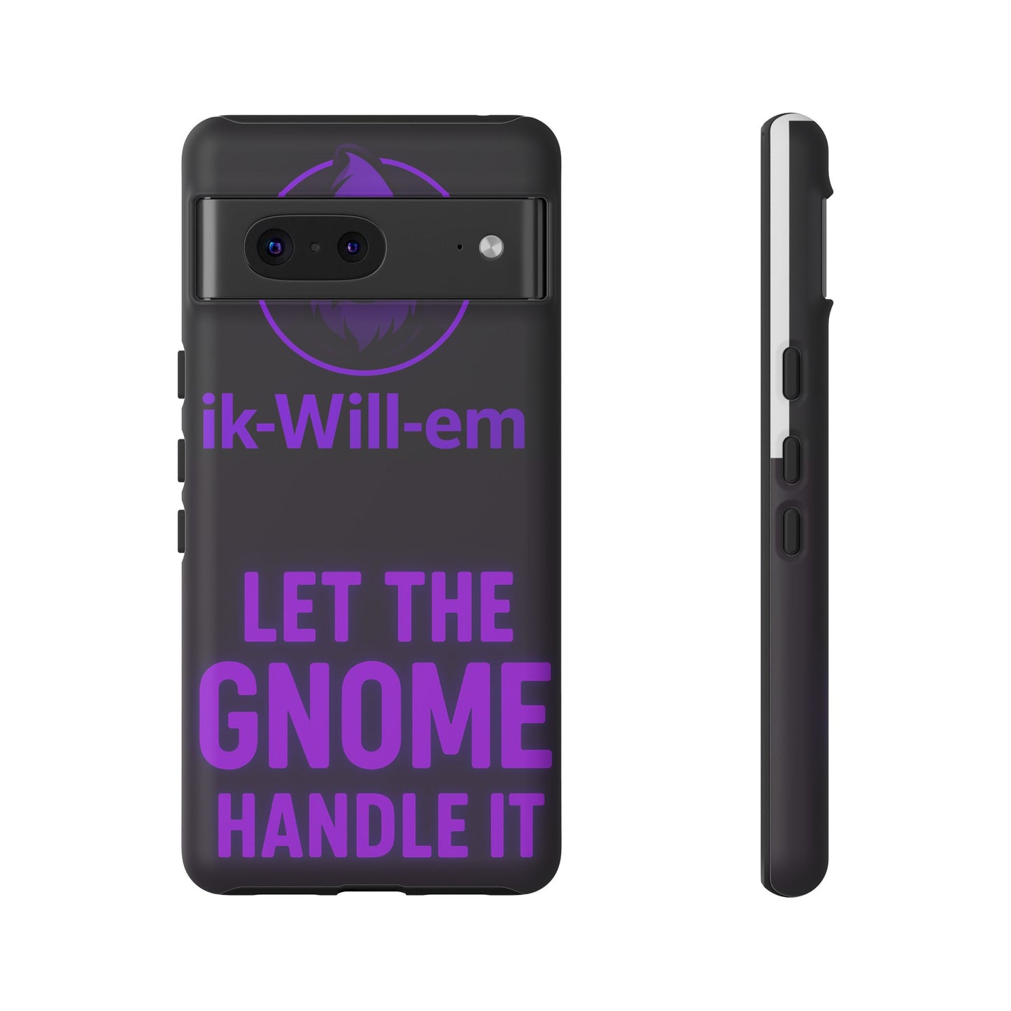 Phone Case — "Let the Gnome Handle It" Purple Neon Gnome Protective Case