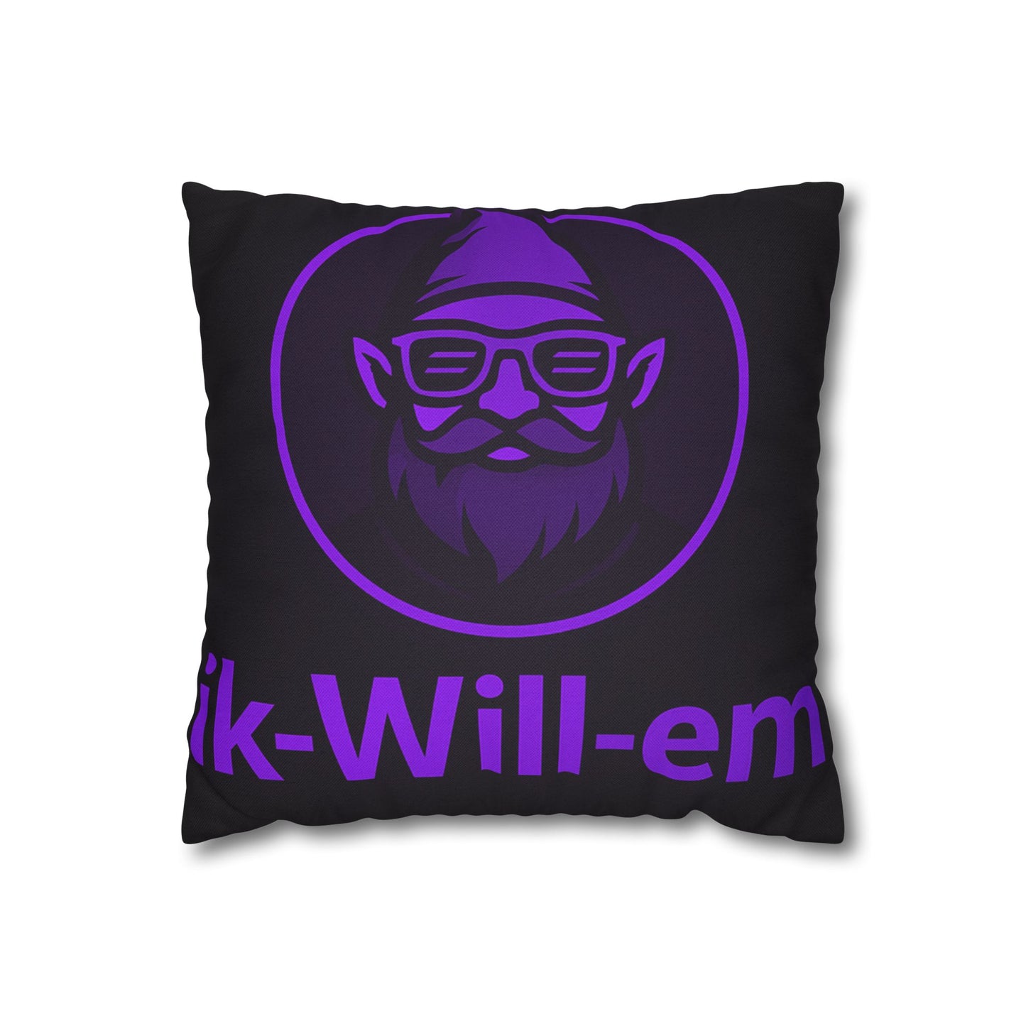 Gamer Gnome Purple Logo Throw Pillowcase
