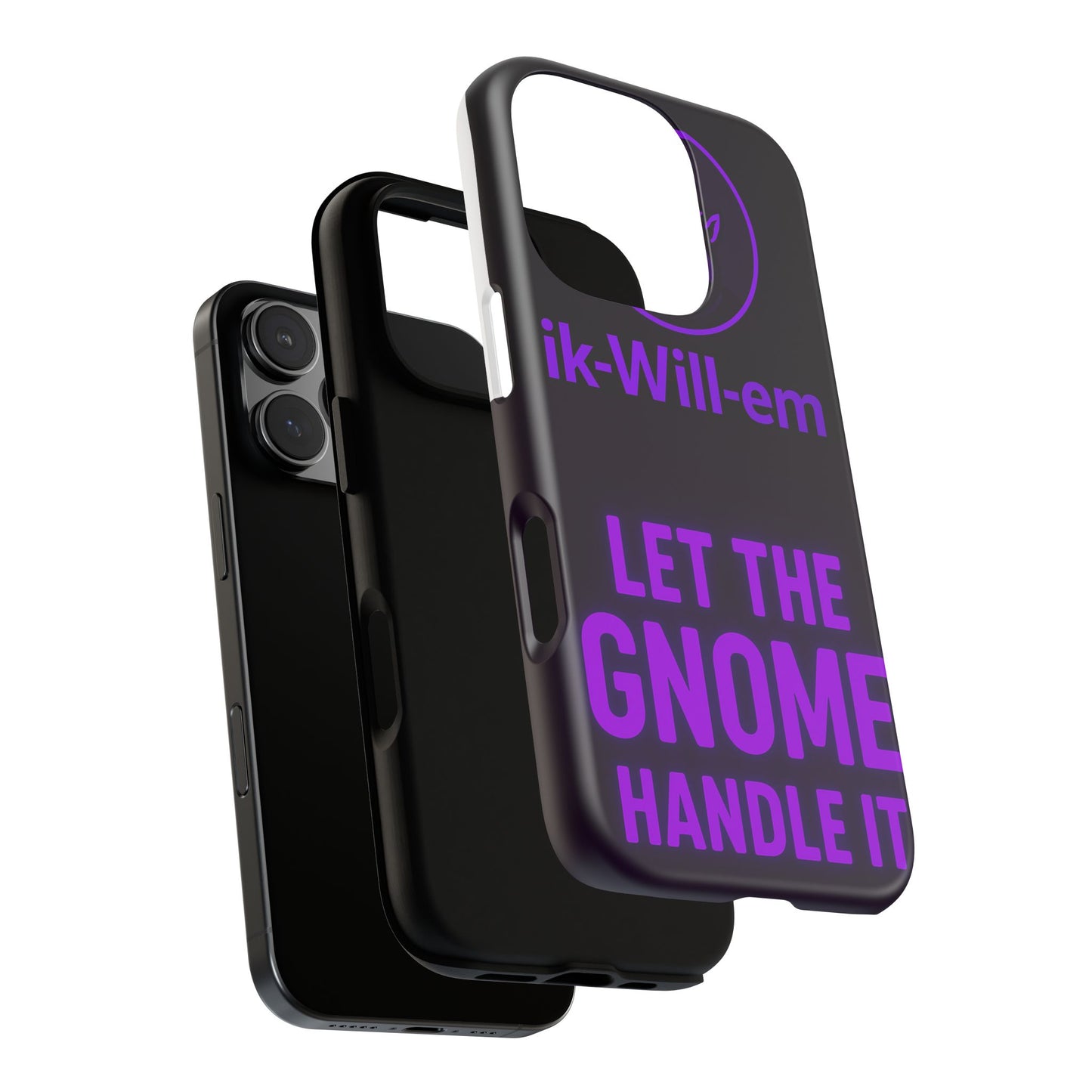 Phone Case — "Let the Gnome Handle It" Purple Neon Gnome Protective Case
