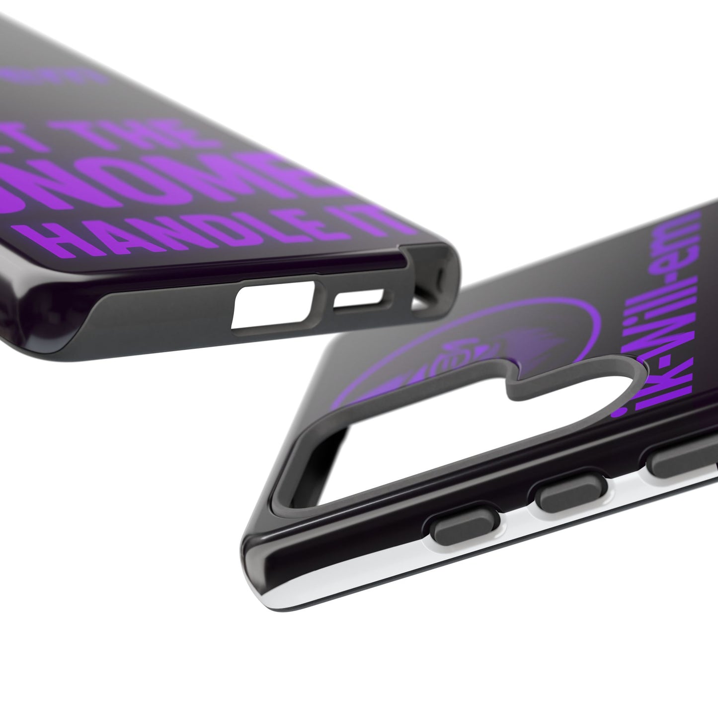 Phone Case — "Let the Gnome Handle It" Purple Neon Gnome Protective Case