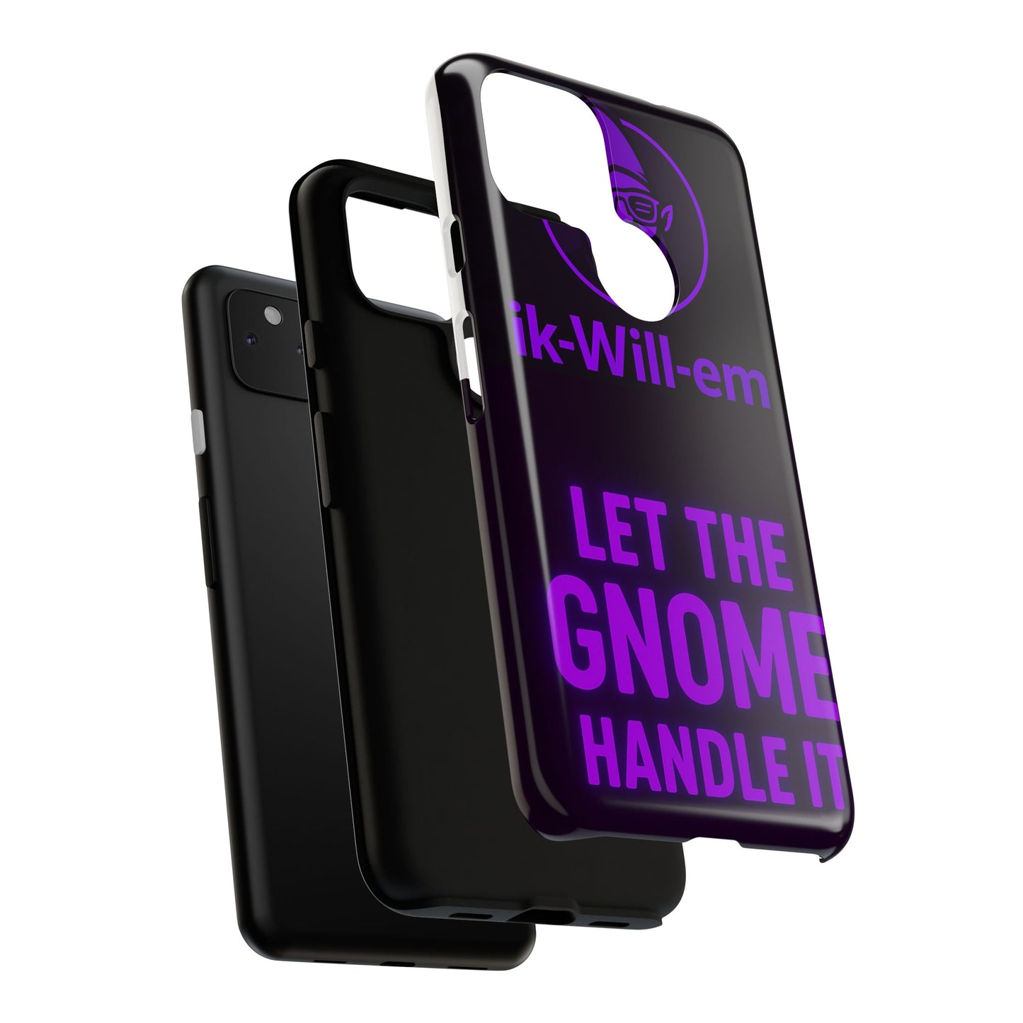 Phone Case — "Let the Gnome Handle It" Purple Neon Gnome Protective Case