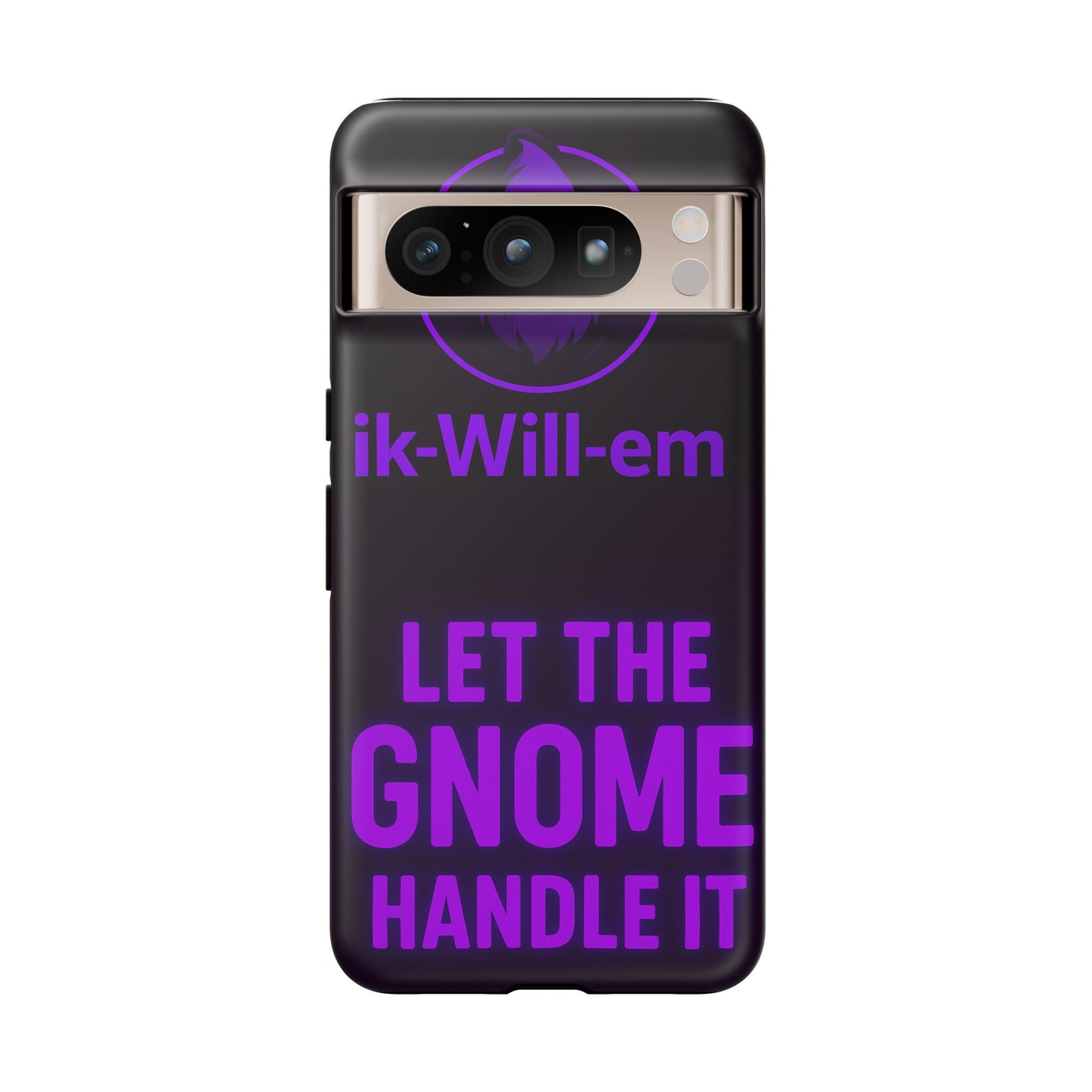 Phone Case — "Let the Gnome Handle It" Purple Neon Gnome Protective Case