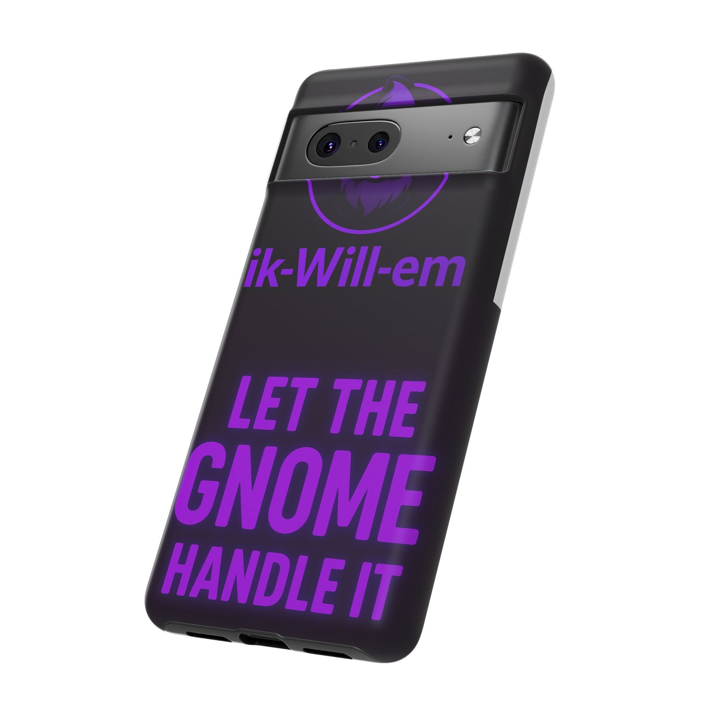 Phone Case — "Let the Gnome Handle It" Purple Neon Gnome Protective Case