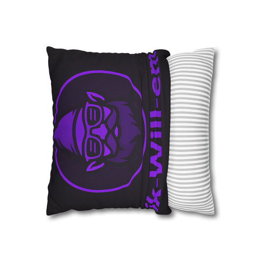 Gamer Gnome Purple Logo Throw Pillowcase