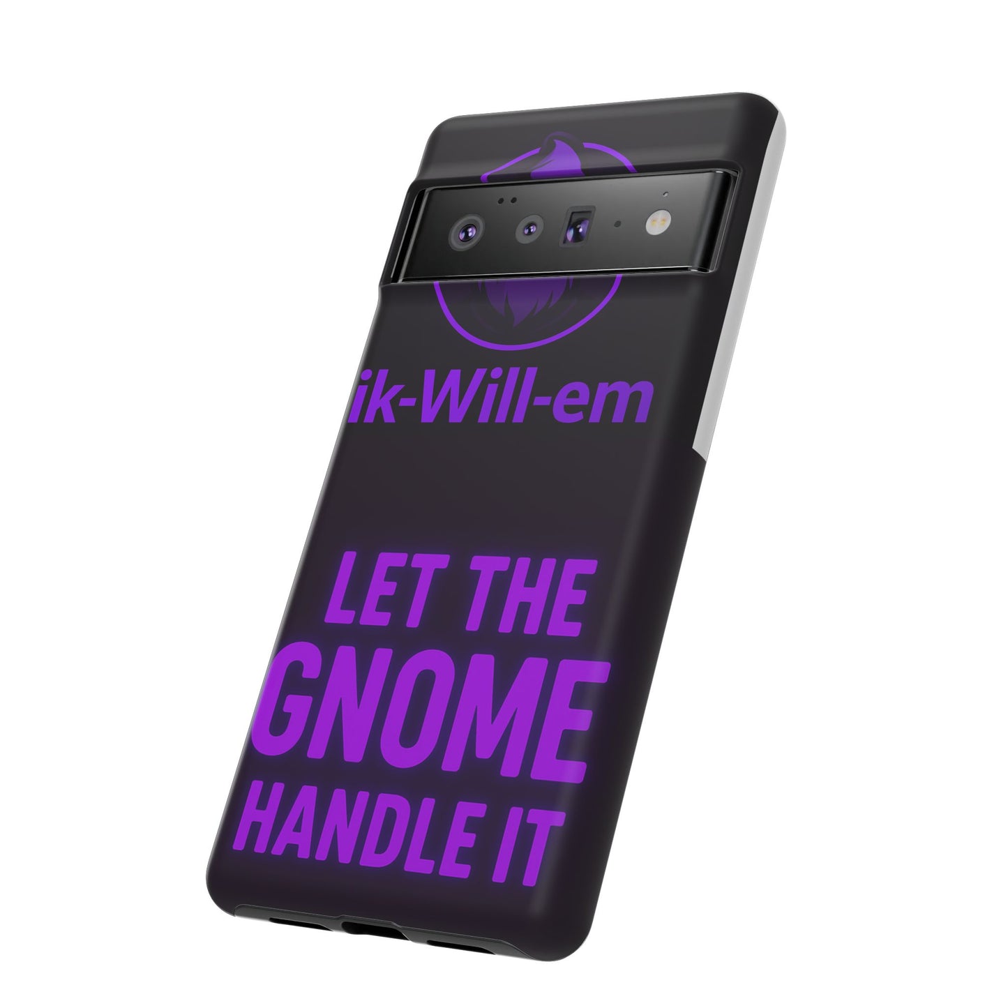 Phone Case — "Let the Gnome Handle It" Purple Neon Gnome Protective Case