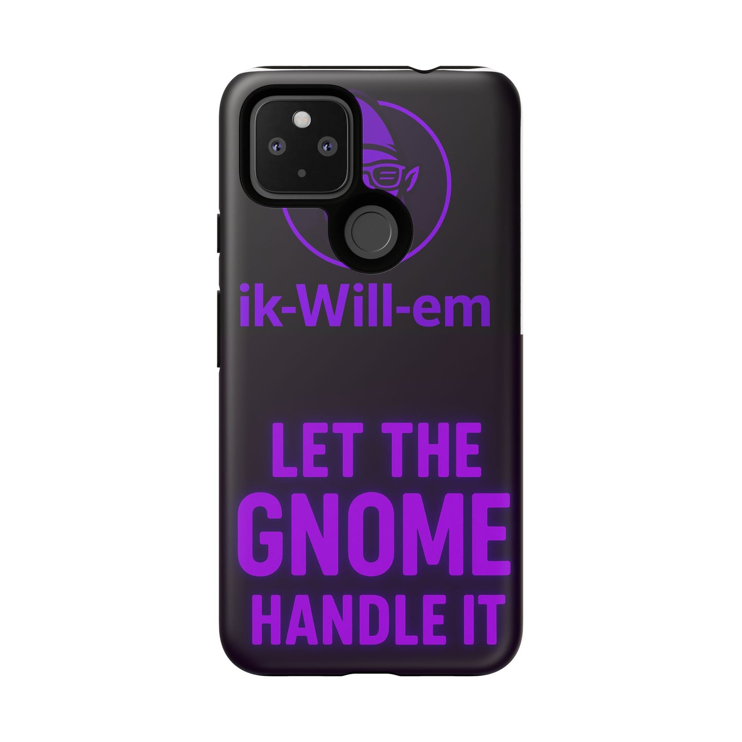 Phone Case — "Let the Gnome Handle It" Purple Neon Gnome Protective Case