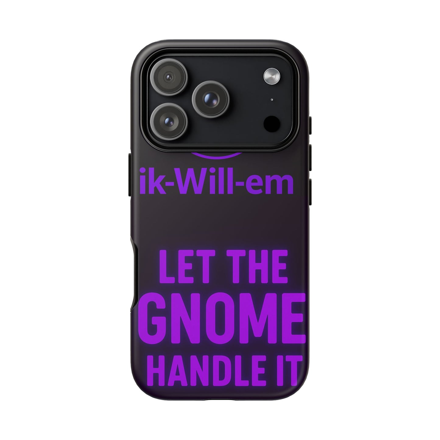 Phone Case — "Let the Gnome Handle It" Purple Neon Gnome Protective Case