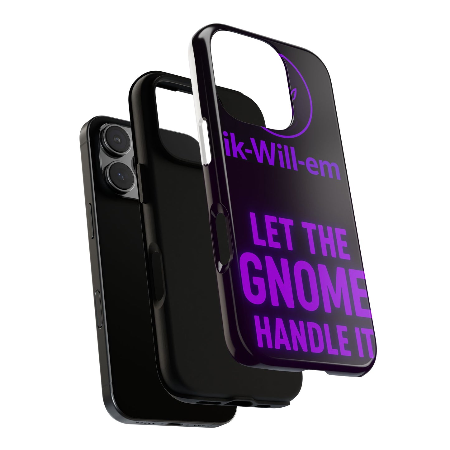 Phone Case — "Let the Gnome Handle It" Purple Neon Gnome Protective Case